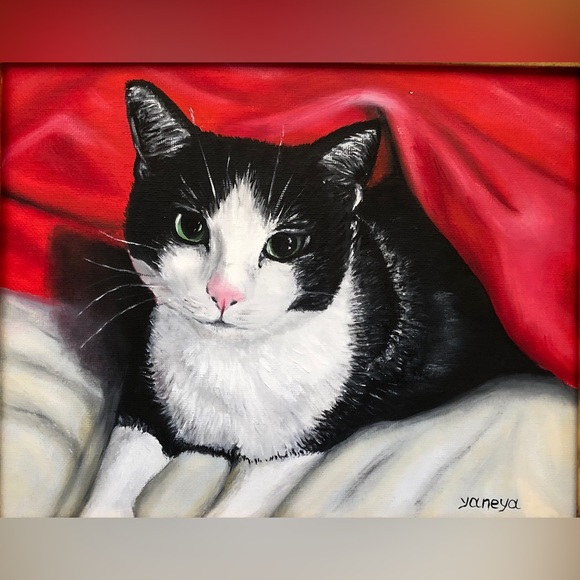 Custom pet portrait, pet memorial, oil painting canvas, dog, cat - Picture 12 of 16